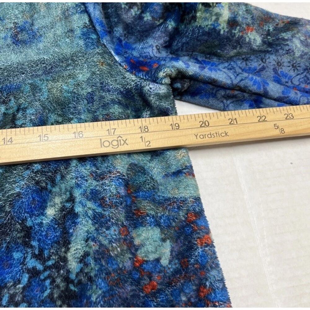 Natural Life Fleece One Piece Lounge Comfort Pajamas Blue Patchwork SO SOFT S/M - Picture 11 of 11